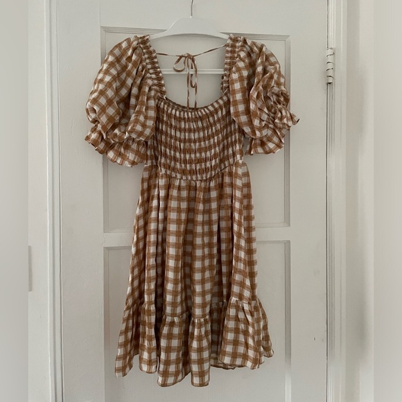 Princess Polly - Adelio Mini Dress Brown - Picture 3 of 5